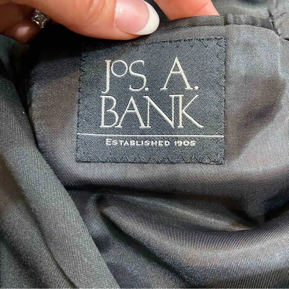 Men’s Jos. A. Bank Mens Black 100% Wool‎ Blazer Size 44L